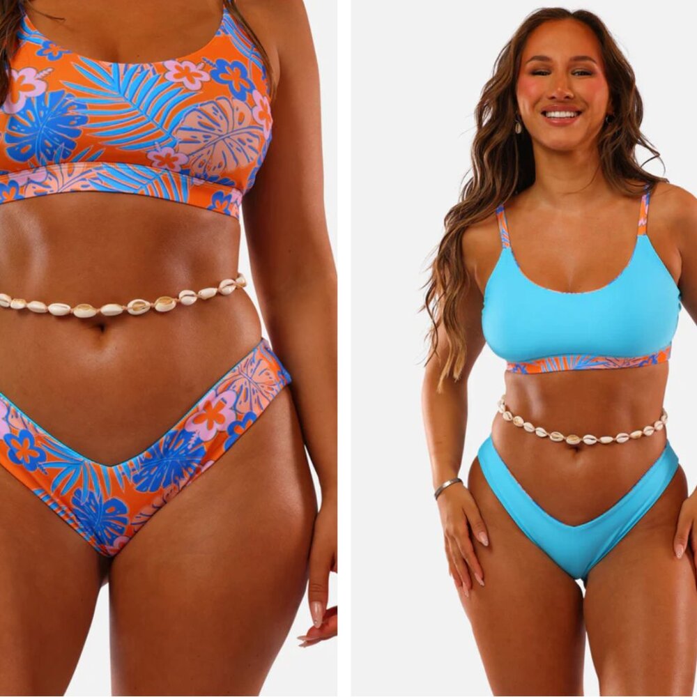 Moana Bikini Set - Botanical Breeze Surf Top + Vee 2.0 Btm (Small) - Picture 3 of 4